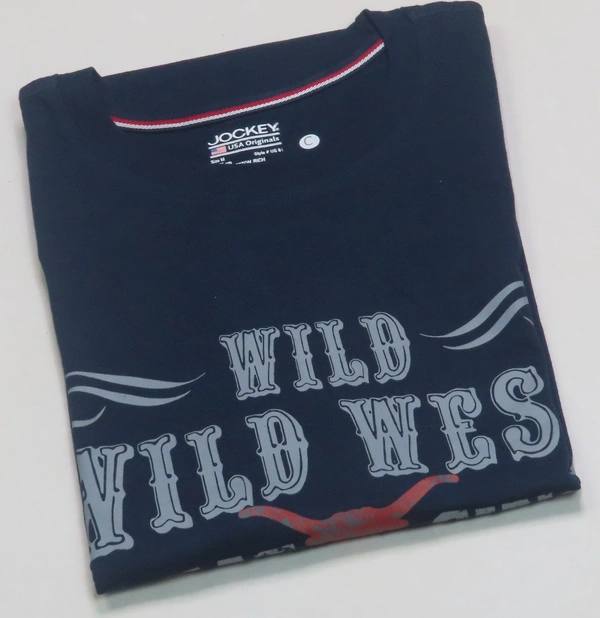 #M10145E1 JOCKEY  JOCKEY PRINTED T SHIRT 5E1 - Navy, M