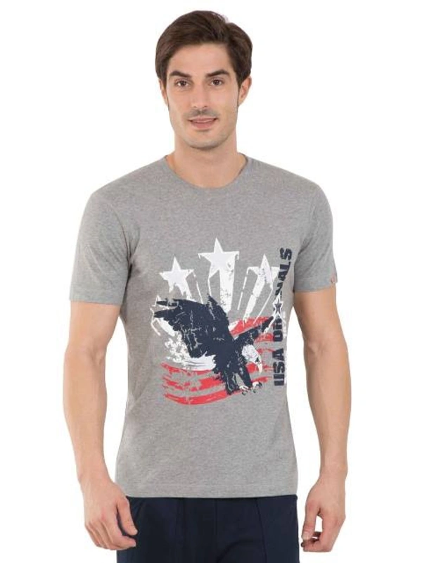 #M10145B1 JOCKEY  JOCKEY PRINTED T SHIRT 5B1 - Grey Melange, M