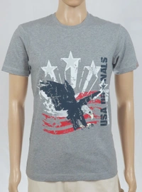 #M10145B1 JOCKEY  JOCKEY PRINTED T SHIRT 5B1 - Grey Melange, M