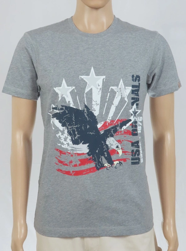 #M10145B1 JOCKEY  JOCKEY PRINTED T SHIRT 5B1 - Grey Melange, M