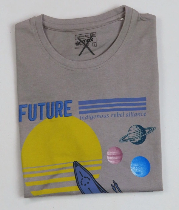 #M10147B1 Max MAX PRINTED TSHIRT 7B1 - Stone, L