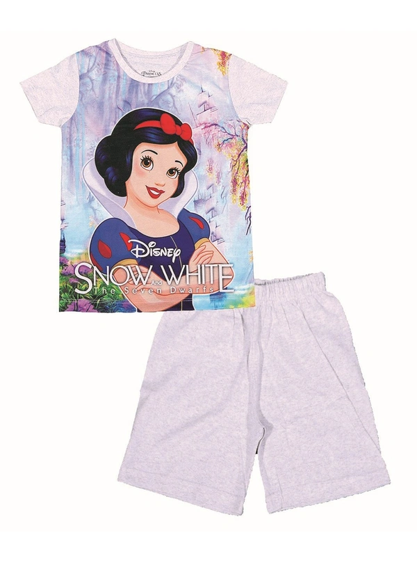 #G21067E1 Disney  DISNEY GIRLS PRINTED SHORTY SET  7E1 - as image, 3-4y