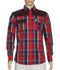 10078A1 UCLA MENS CHECKED  WOVEN SHIRT  8A9 - as image, XXL