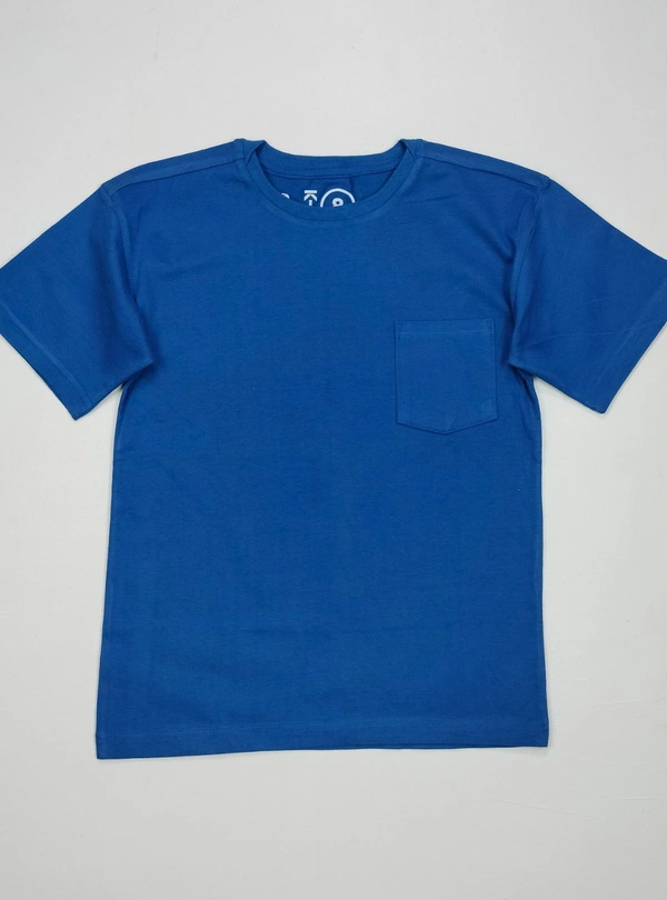 #B15420B6 KID KID BOYS T SHIRT WITH POCKET - Blue, 8 Years
