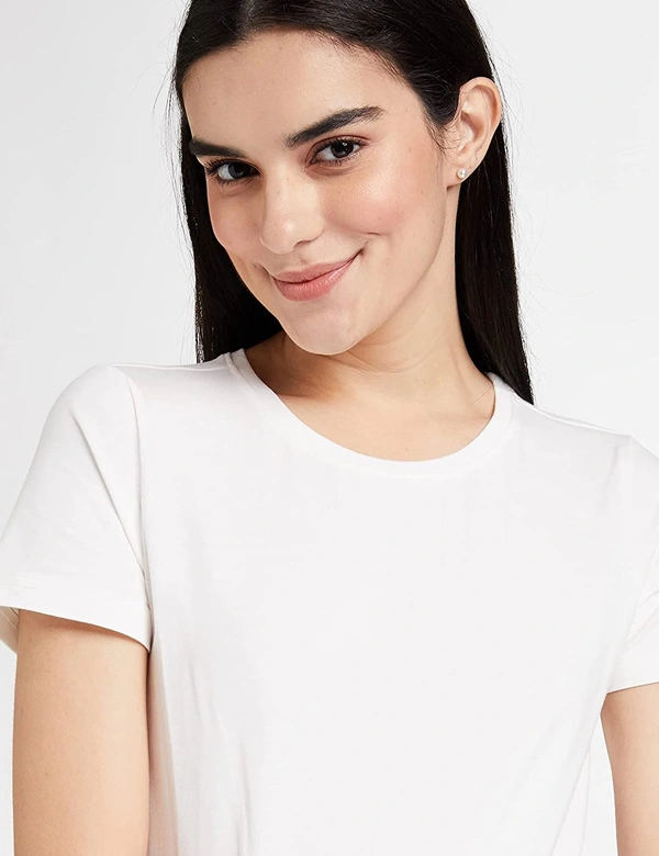 #W12390G2 SYMBOL ESSENTIALS SYMBOL LADIES STRETCH TSHIRT 0G2 - White, L