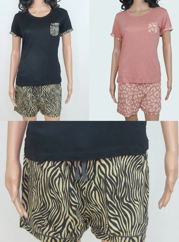 #W11892B1 ZEEMAN ZEEMAN LADIES VISCOSE SHORTY PYJAMA SET 2B1 - Dusty pink, XL