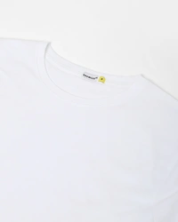 #W1491A1 BEWAKOOF LADIES Roll UP SLEEVES TSHIRT 1A1 - White, XS
