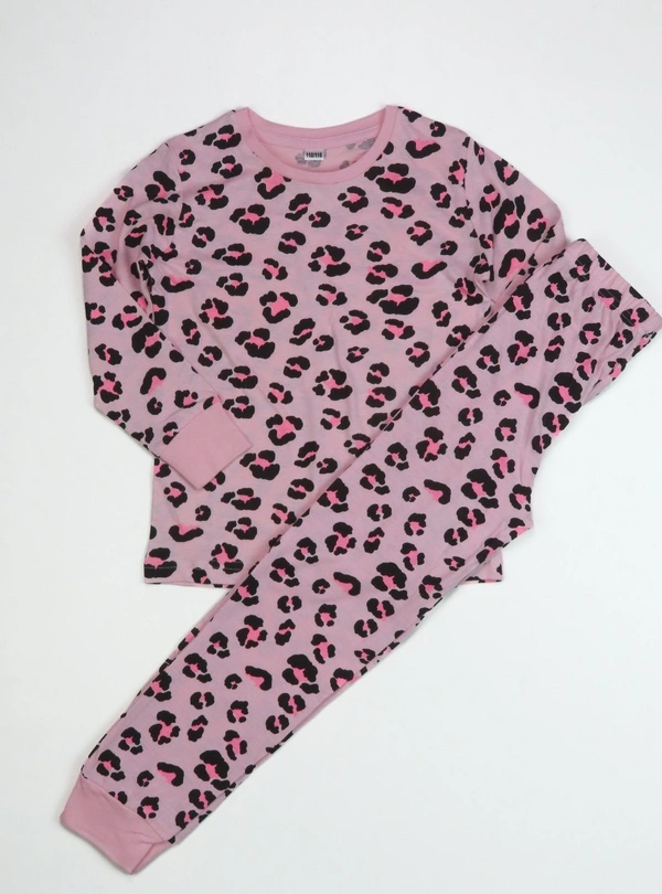 #JG21303B1 ZEEMAN ZEEMAN GIRLS PYJAMA SET 3B1 - light pink/Animal AoP, 3-4y