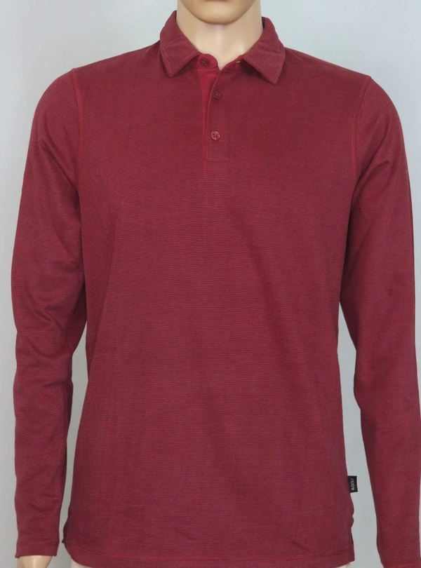 #M10131A3 &GOLF &GOLF LONG SLEEVE WINTER POLO 1A3 - Red, L