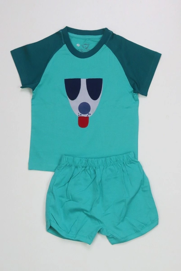 #A30472-260H Q-club Q-club Baby Boys Printed Shorts Set - green, XXL