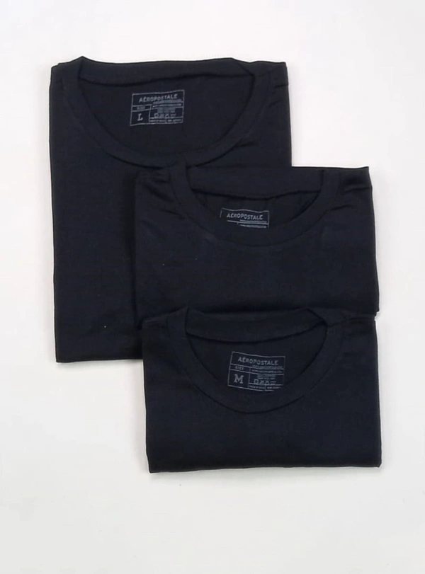 #M9918B Aeropostale  AEROPOSTALE CREW NECK UNDERSHIRT 18B - Black, S