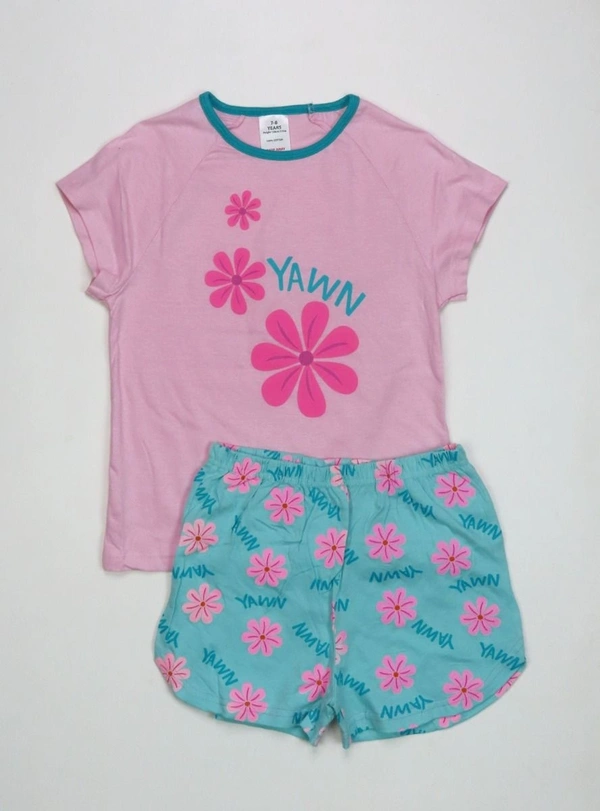 GIRLS PRINTED SHORTY SET 41A