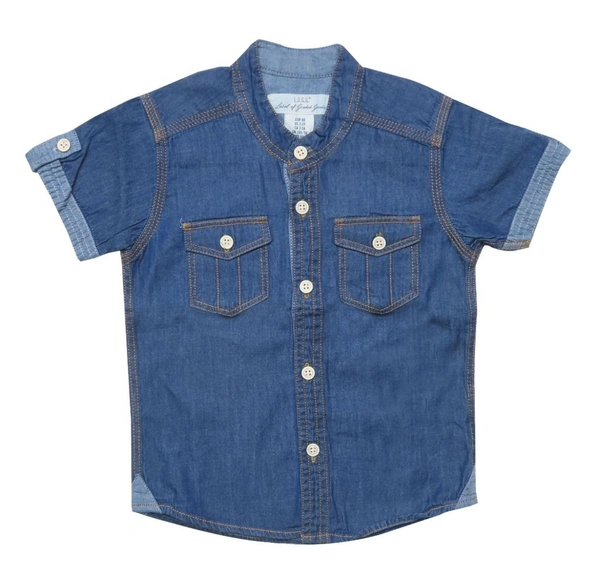 #B14856A LOGG(H&M) BOYS DENIM SHIRT 56A - DENIM BLUE, 2Y/3Y