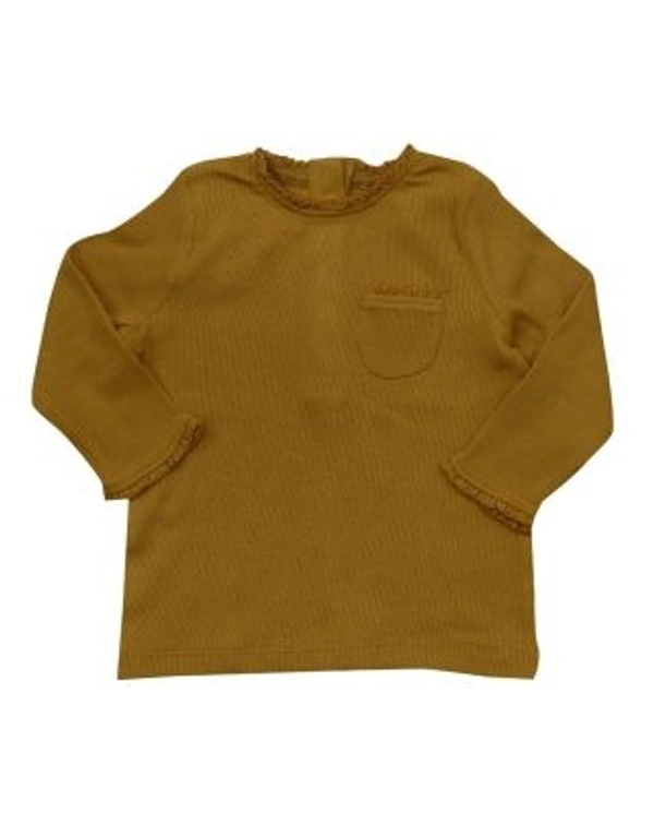 #A30531D next (Lebel Slit) NEXT BABY GIRLS STRETCH TSHIRT 3D1 - mustard, 3-6M