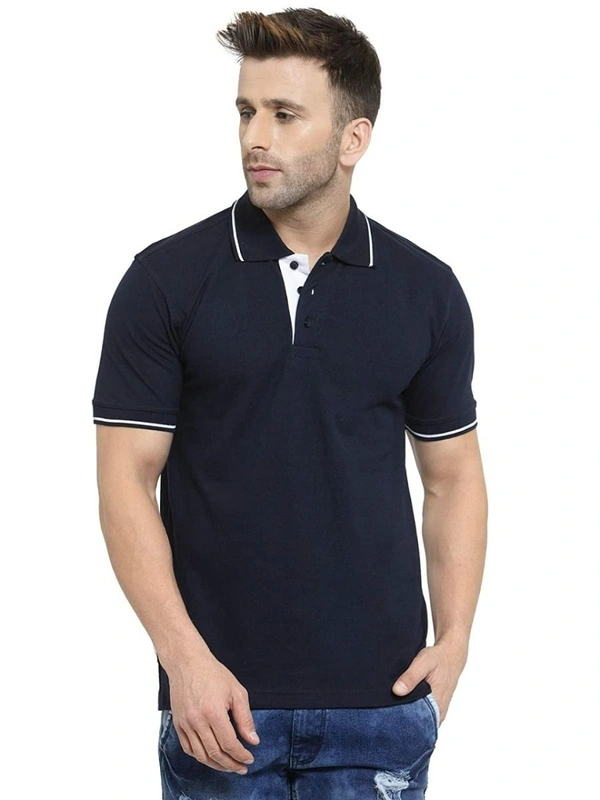 #M9777B SCOTT SCOTT MENS SHORT SLEEVE POLO 77B - Navy Blue, 2XL