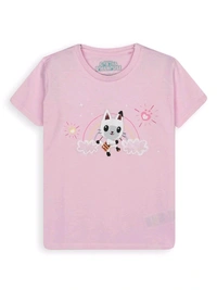 #G21906A7 Gabby's Dallouse  Girl Printed Pyjama Set 6A7 - Pink, Good Quality, 4 Years