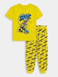 #Jk21804B1 Boy Printed Pyjama Set - As image, 4y