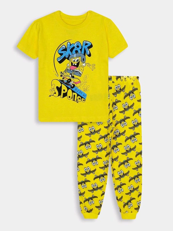 #Jk21804B1 Boy Printed Pyjama Set - As image, 4y