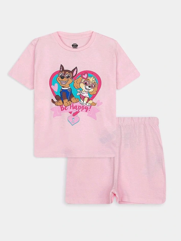 #G21872A1 Sinsay Girls Printed Short Set  - Pink, Good Quality, 4 Years