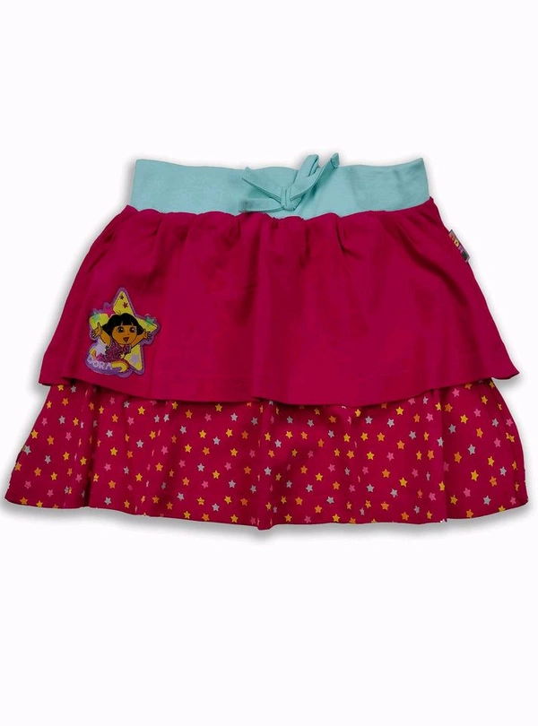 #NICKELODEON Girls Printed Skirt Set - Maroon, 5y, Good Quality