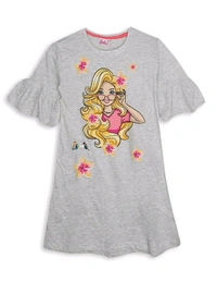 #SG21784A6 Barbie Girls Night Shirt - Good Quality, 9/10 Years, As Image