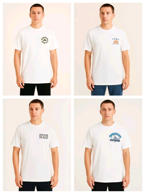 #M10926MX1 QUICKSILVER  MENS PRINTED T-SHIRT MIXED WHITE MX1 - White, M