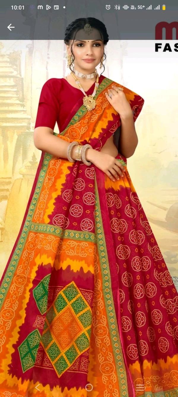 #DNO14094 MINU  RAJANYA CHUNRI SAREE 094 - as image, 5.5