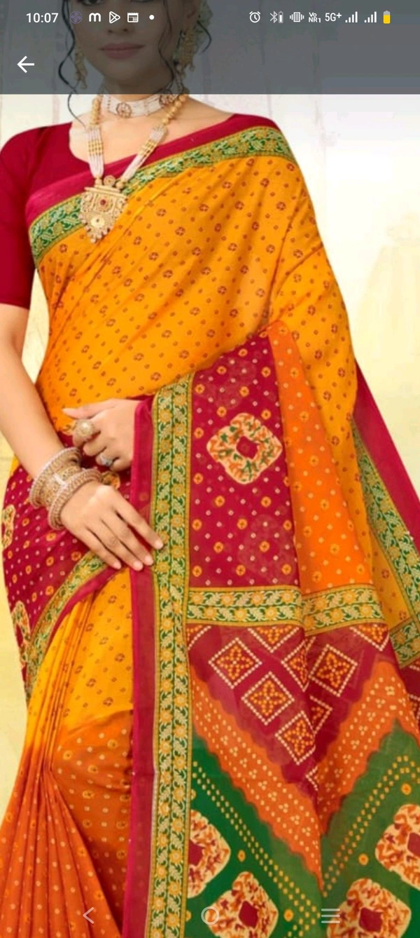 #DNO14092 MINU  RAJANYA CHUNRI SAREE 092 - as image, 5.5