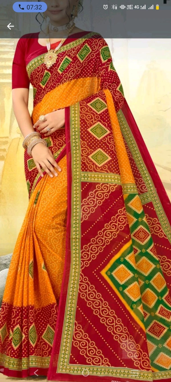 #DNO14100 MINU  RAJANYA CHUNRI SAREE 100 - As image, 5.5