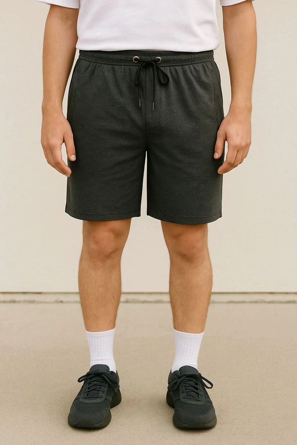 ATTITUDE  Mens French Terry Charcoal Shorts  - M, Black, 323