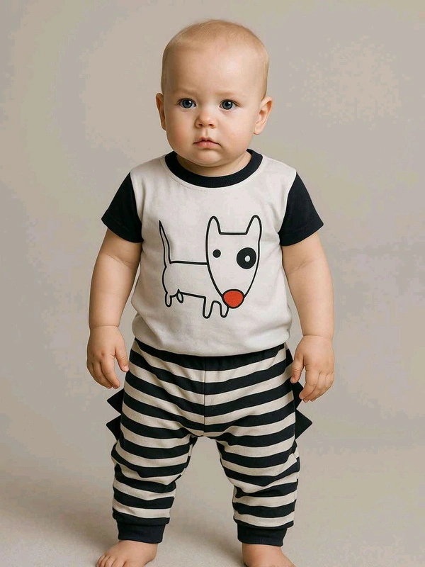 Q Club  Baby Girls Printed Pyjama Set  4B3 - as image, 12m  -L