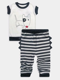 Q Club  Baby Girls Printed Pyjama Set  4B3 - as image, 12m  -L