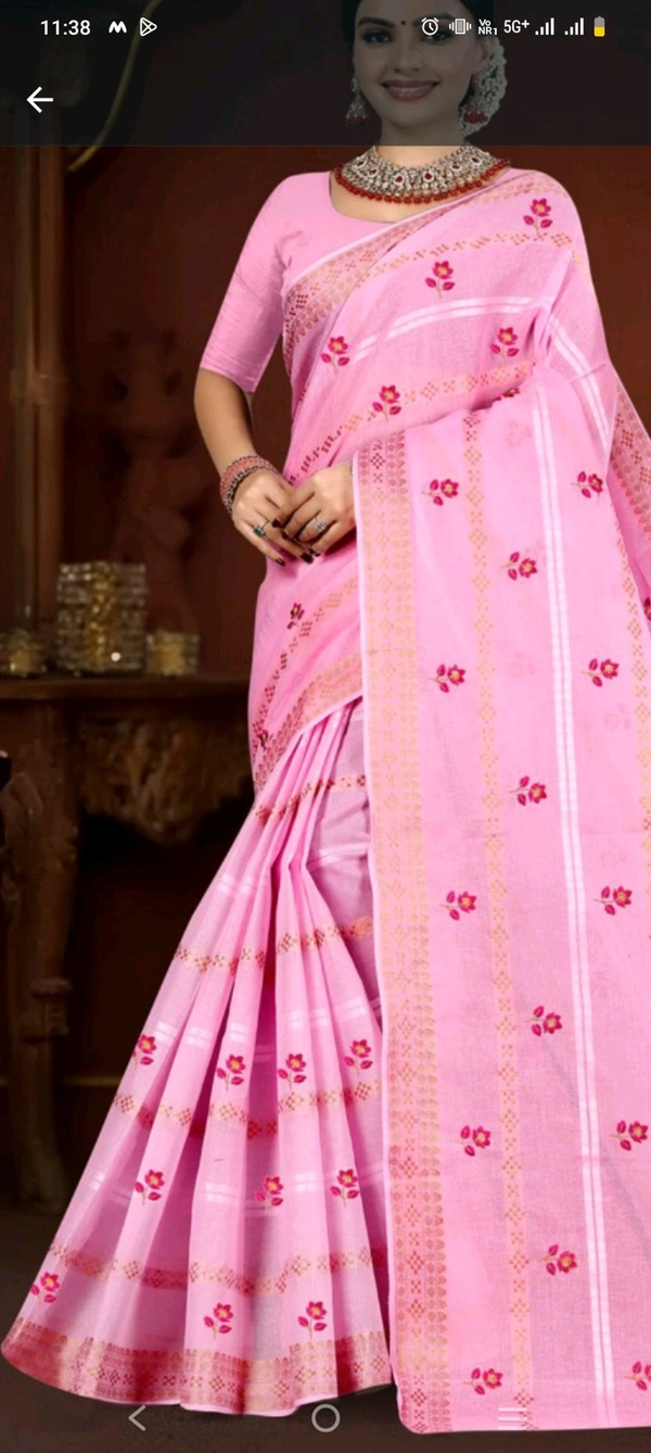#Minu Noriti Embroidery Saree 382 - as image, 5.5