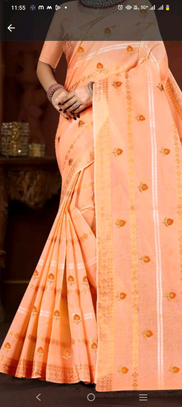 # Minu Norita Embroidery Saree 376 - as image, 5.5