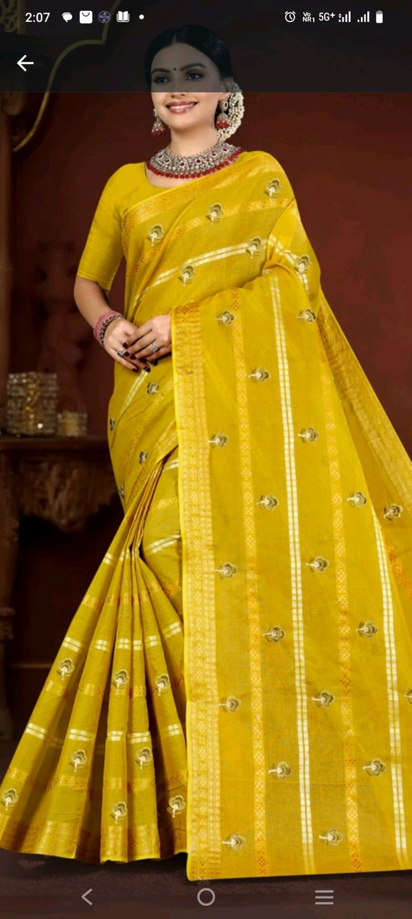 #Minu Norita Embroidery Saree 377 - as image, 5.5
