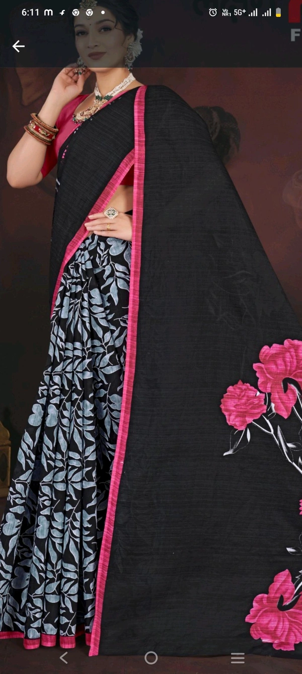  Black Pearl (Vol-3) Saree (Malai Cotton) 091 - as image, 5.5