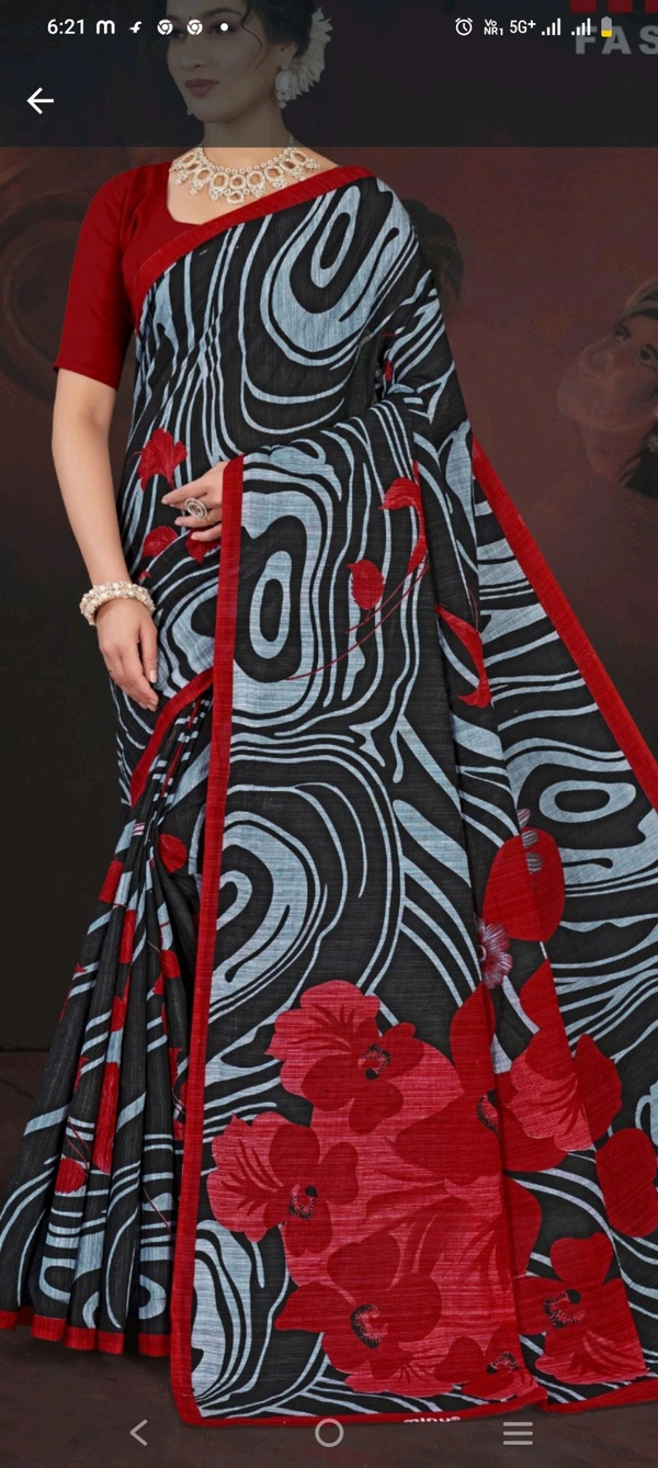  Black Pearl (Vol-3) Saree (Malai Cotton) 661 - as image, 5.5