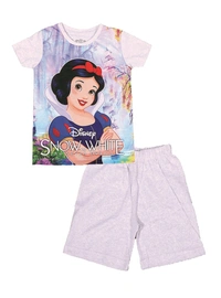 Disney  Girls Printed Shortyset - White, 5-6 Y, Good 👍🏻