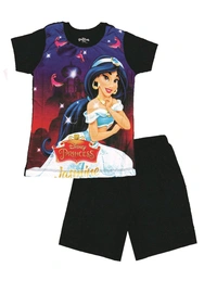 Disney  Girls Printed Shortyset - White, 5-6 Y, Good 👍🏻