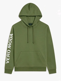 VERA MODA Ladies Fleece Pullover Coral Sweatshirt 1B3 - peach/ Yellow/Green, L