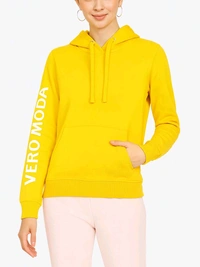 VERA MODA Ladies Fleece Pullover Coral Sweatshirt 1B3 - peach/ Yellow/Green, L