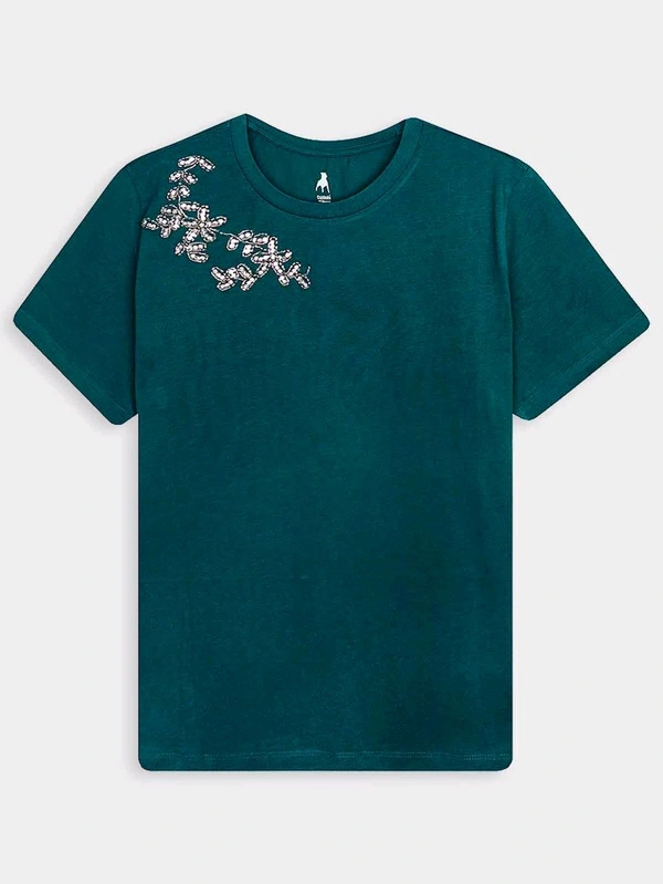 CUDAIDA Ladies Sequins Top 9A2 - Sherpa Blue, XS