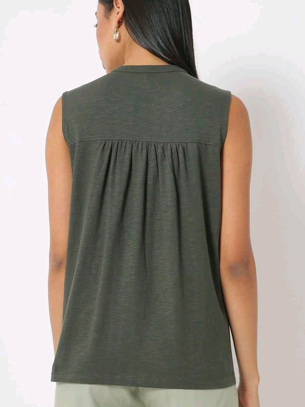 LEE COOPER  Ladies Embroidered Button Down top 84A - Gray, L