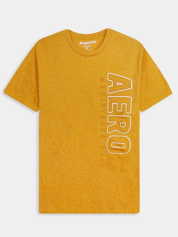 Aeropostale Mens Embossed T-shirt  7H2 - Yellow, S