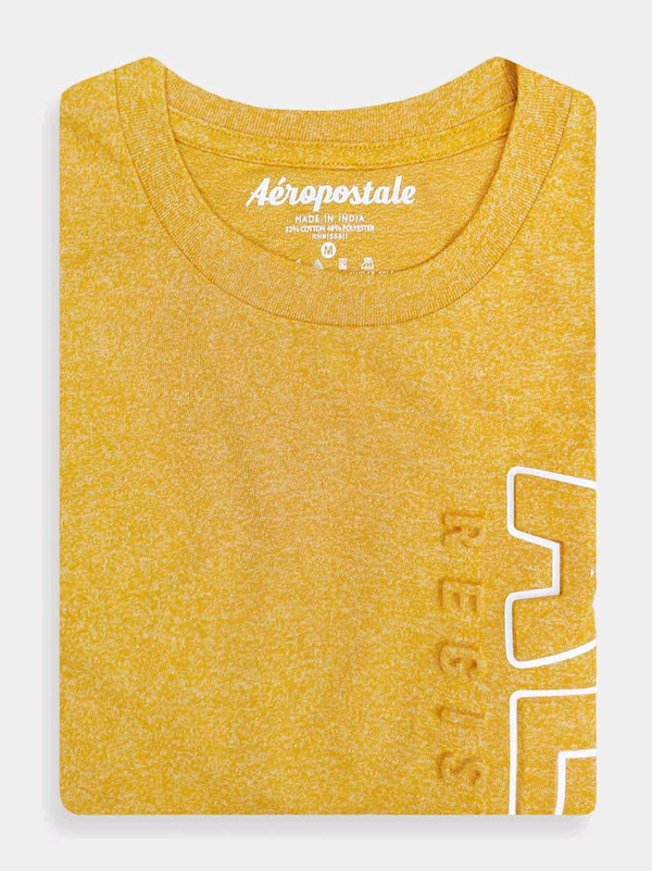 Aeropostale Mens Embossed T-shirt  7H2 - Yellow, S