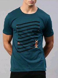 Attitude  Mens Short Sleeve Printed T-shirt 0B1 - Royal Blue, M
