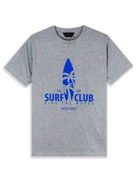 LCW Mens Printed Tshirt Navy - S, grey/ cream/ navy blue