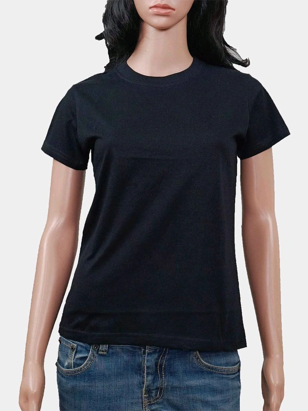 LDA Ladies Crew Neck T-shirt 6A1 - Black, L