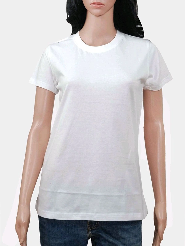 LDA Ladies Crew Neck T-shirt 6C1 - White, L