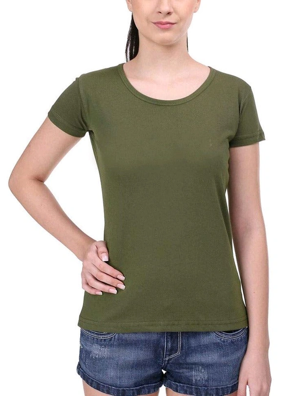 Ladies Crew Neck T-shirt 1G3 - S, Olive
